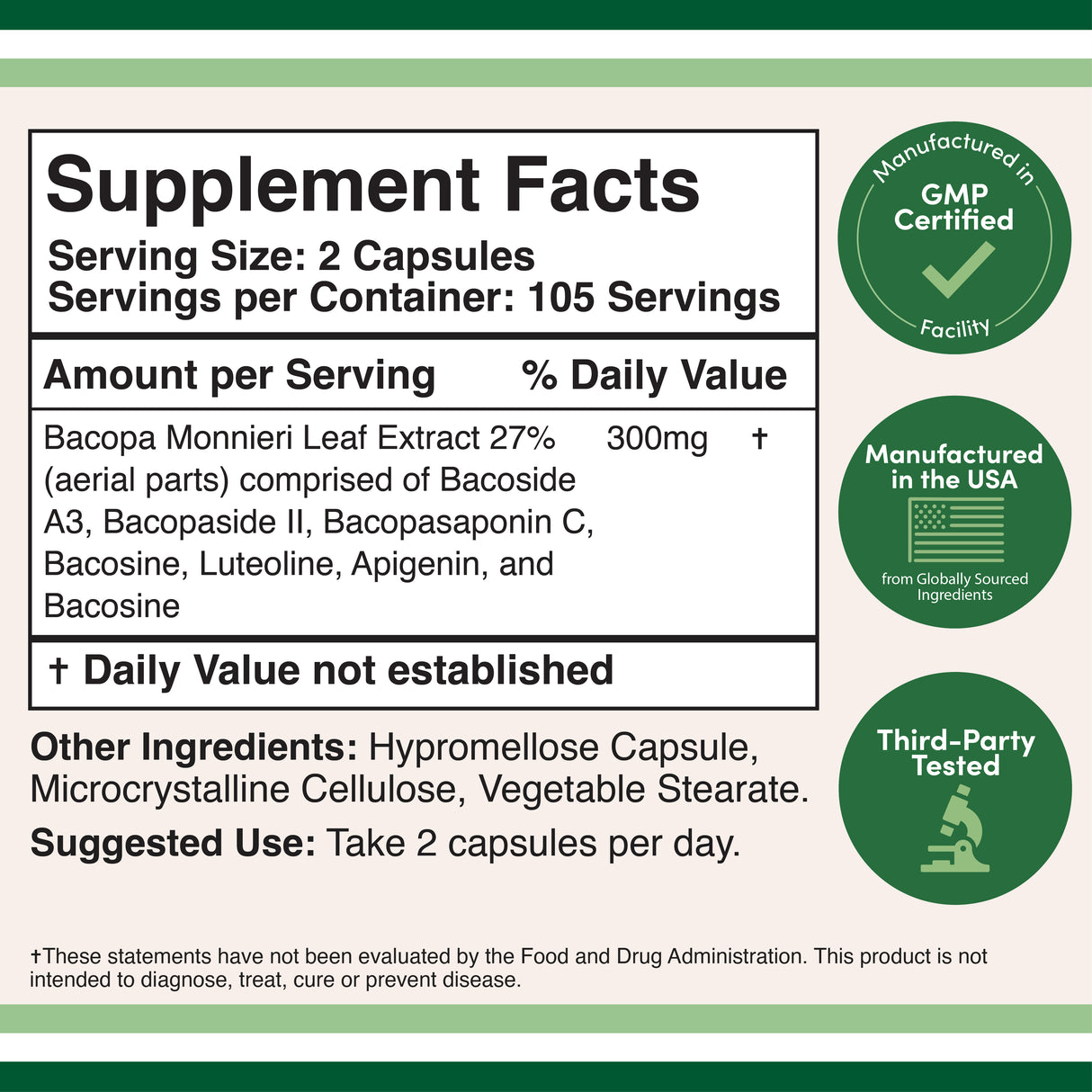 Bacomind Bacopa Extract Supplement