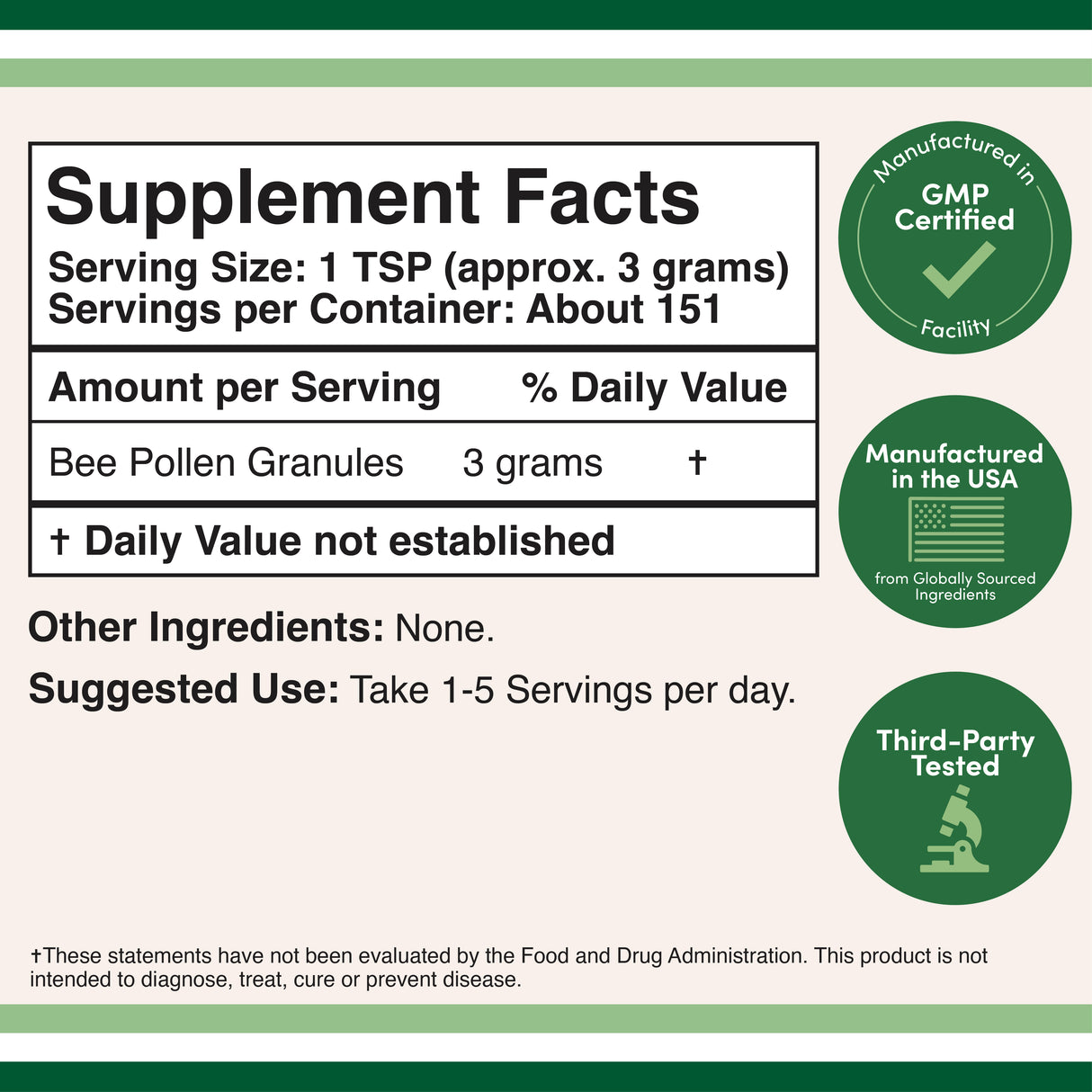 Bee Pollen Supplement