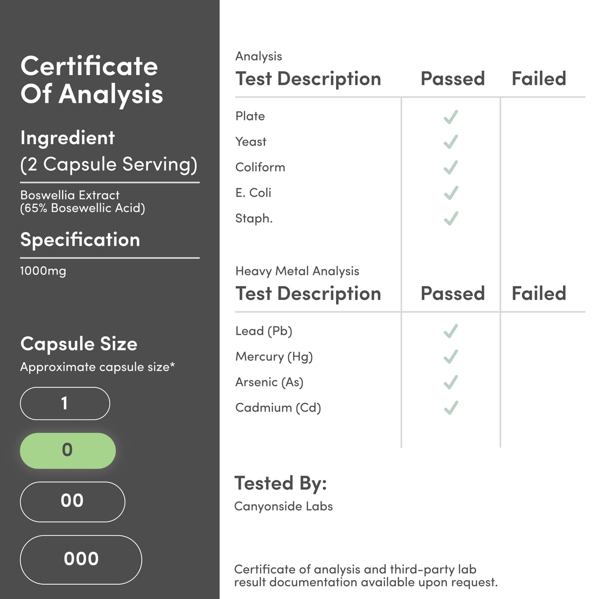 Boswellia Extract Supplement