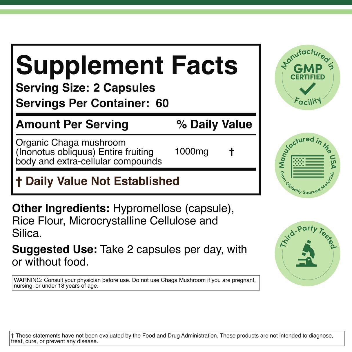 Chaga Mushroom Supplement