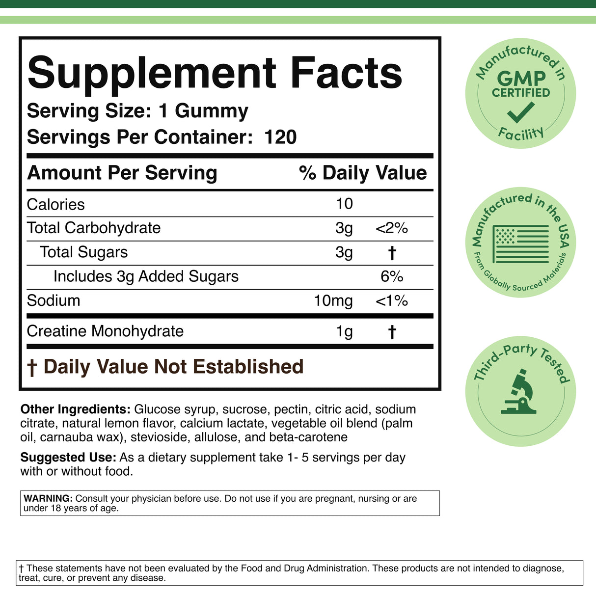 Creatine Gummies Supplement