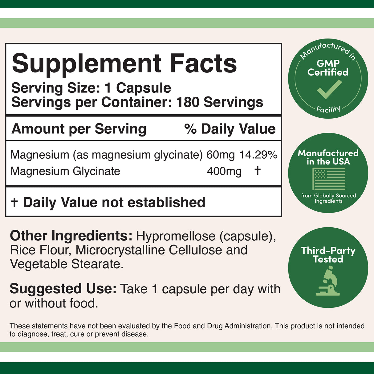 Magnesium Glycinate Supplement