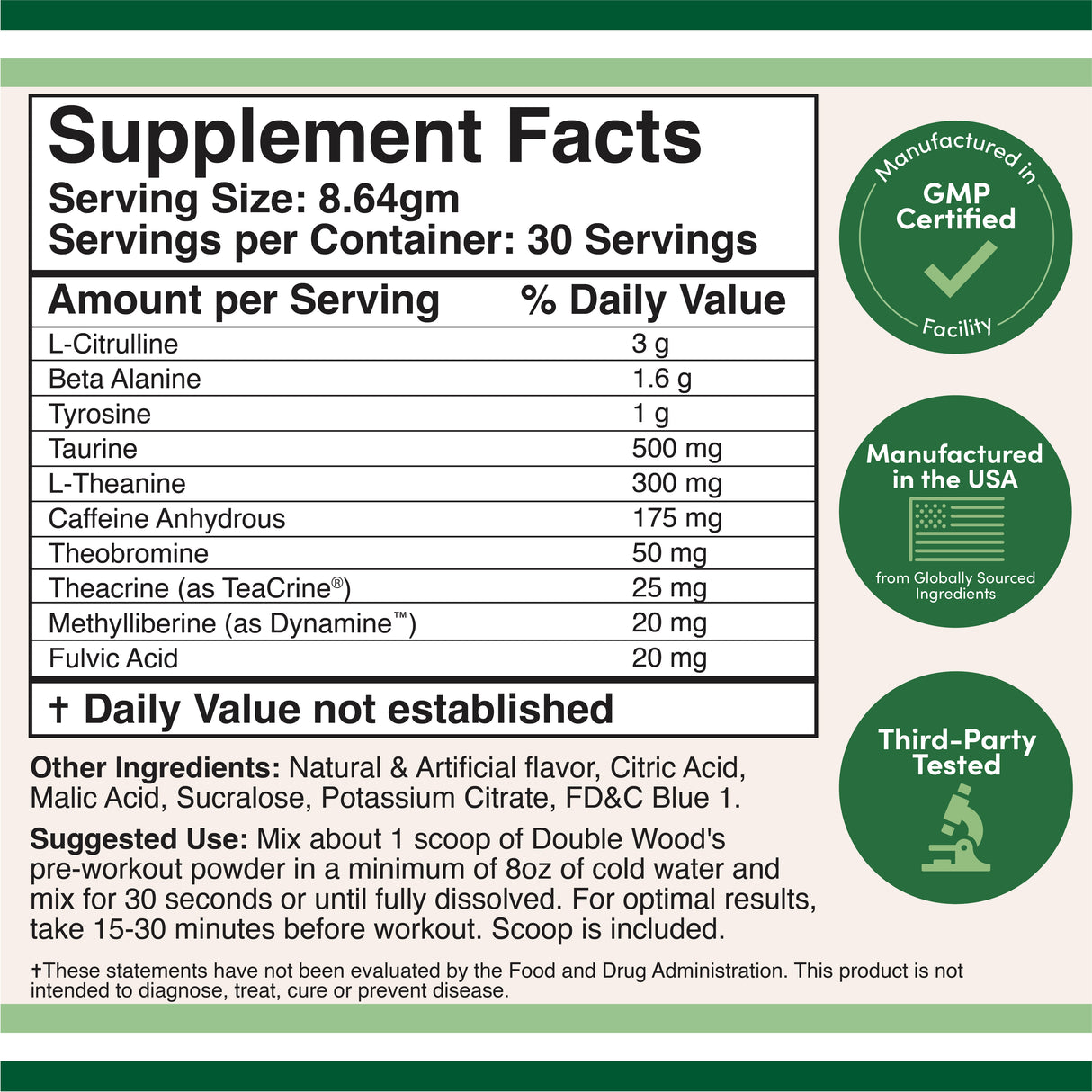 Pre-Workout (Blue Raspberry Flavor)