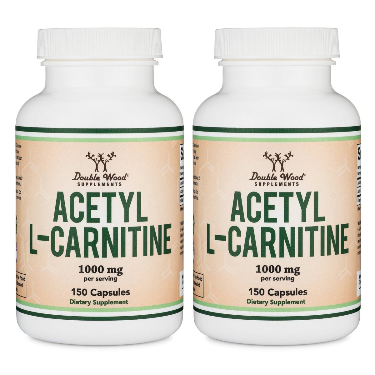 Acetyl L-Carnitine Double Pack - Double Wood Supplements