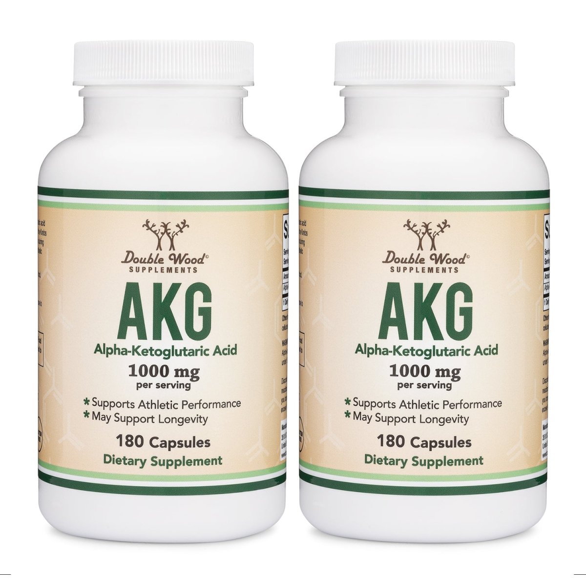 Alpha-Ketoglutaric Acid (AKG) Double Pack - Double Wood Supplements