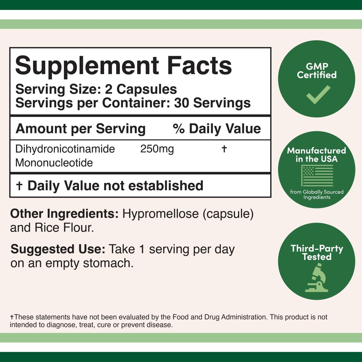 NMNH (Dihydronicotinamide Mononucleotide) - Double Wood Supplements