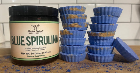 Brighten Your Holidays with Blue Spirulina PB Cups - Double Wood Supplements