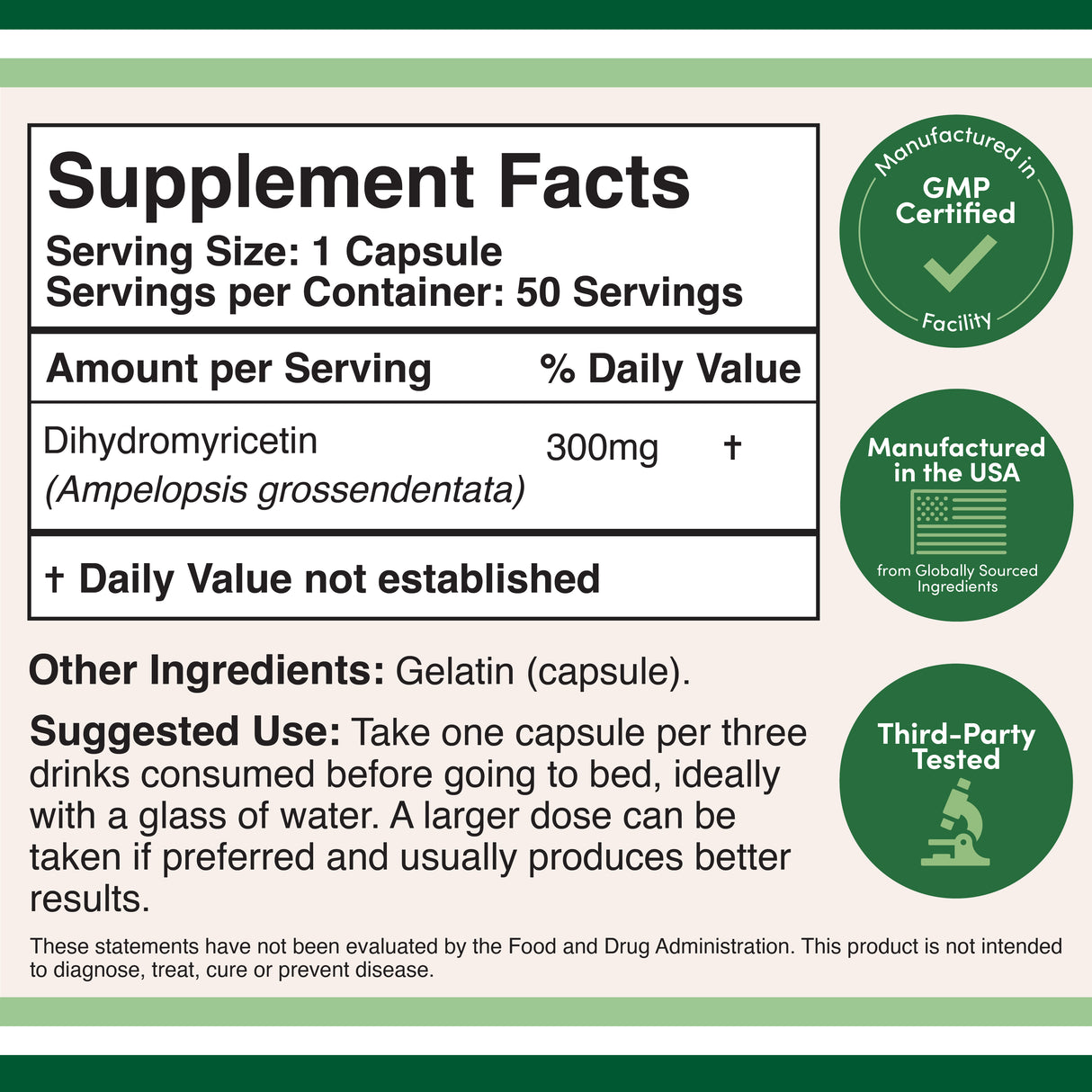 Dihydromyricetin DHM (50 ct.)