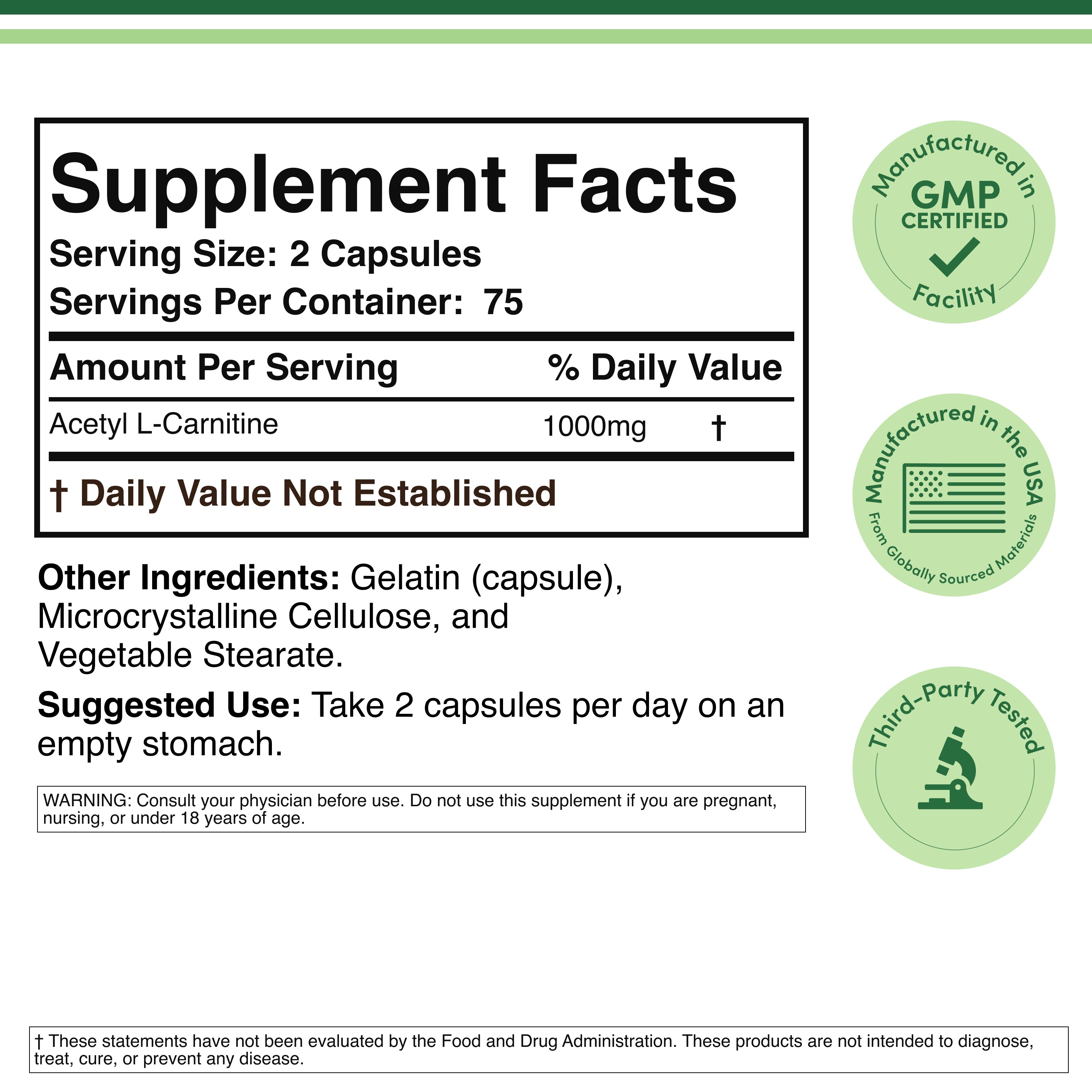 ALCAR Supplement for Cognitive Function and Stamina ALCAR Supplement for Cognitive Function and Stamina