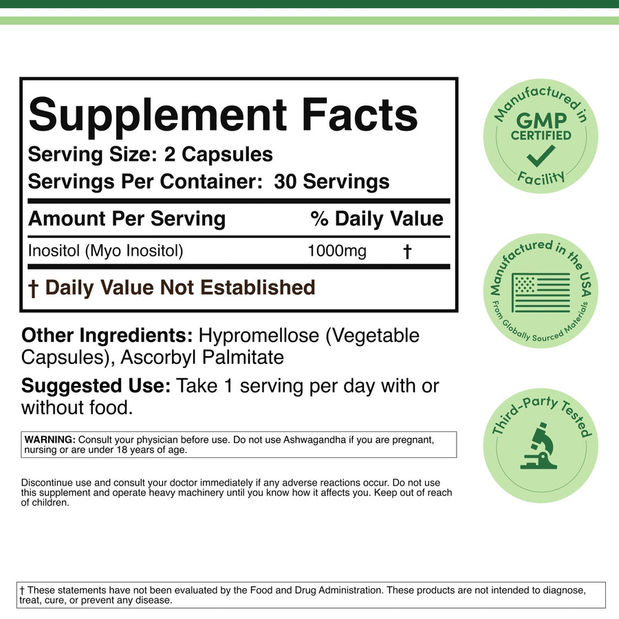 Inositol Supplement for Hormone Balance and Fertility Support