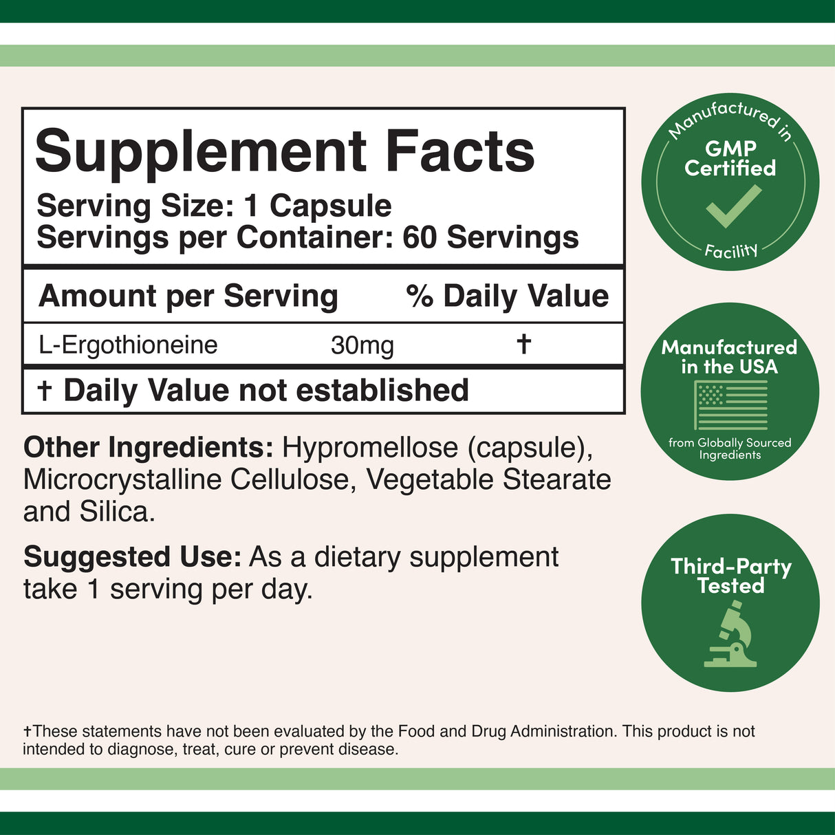 L-Ergothioneine Supplement