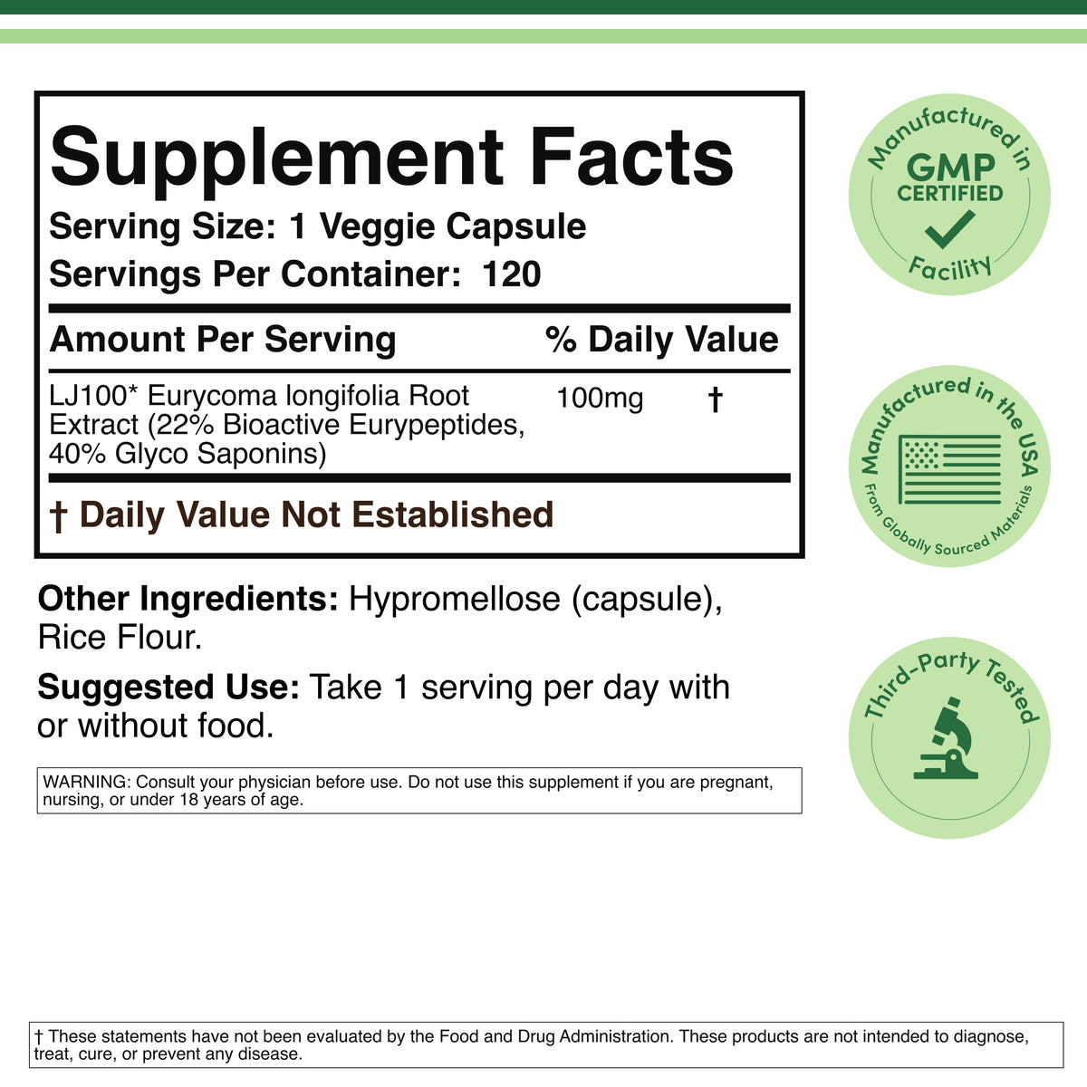 LJ-100 Tongkat Ali Supplement