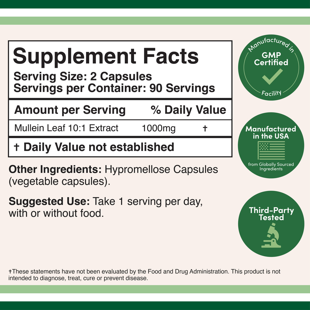 Mullein Leaf Extract Supplement