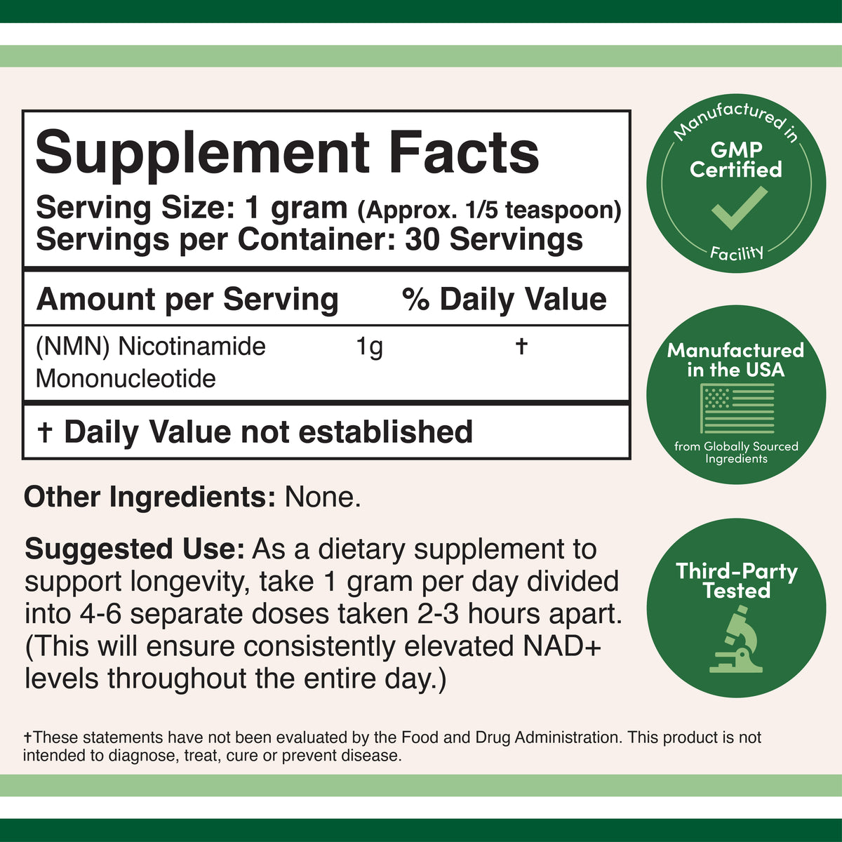 Nmn Powder Labels NMN Bulk Powder for Energy and Aging Support