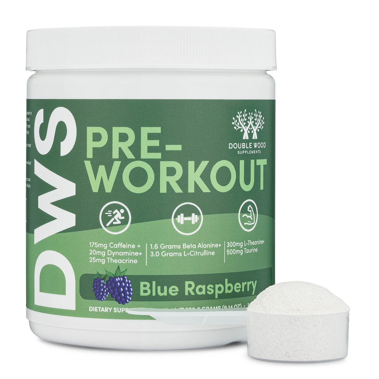 Pre-Workout Powder Blue Raspberry - Double Wood Supplements