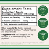 Double Wood Supplements S-Acetyl L-Glutathione Capsules - 100mg,60 Count (Acetylated Glutathione) Double Wood Supplements S-Acetyl L-Glutathione Capsules - 100mg,60 Count (Acetylated Glutathione)