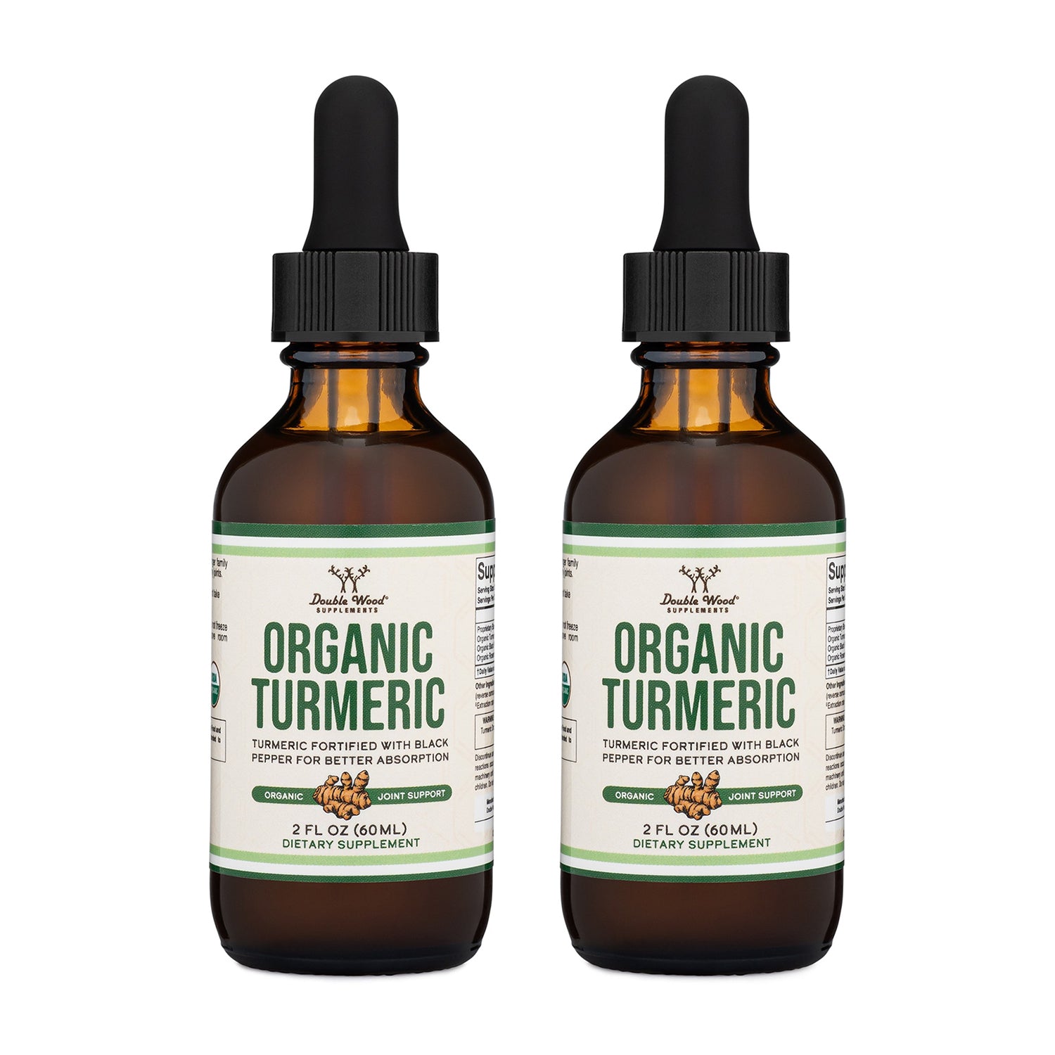 Organic Turmeric Supplement - 2FL OZ, 60 Servings