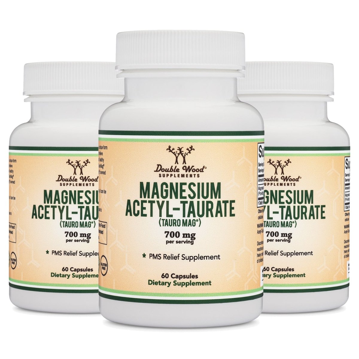 Magnesium Acetyl-Taurate Triple Pack - Double Wood Supplements