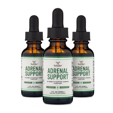 Adrenal Support Drops Triple Pack - Double Wood Supplements