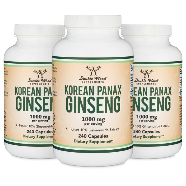 Korean Panax Ginseng Triple Pack - Double Wood Supplements