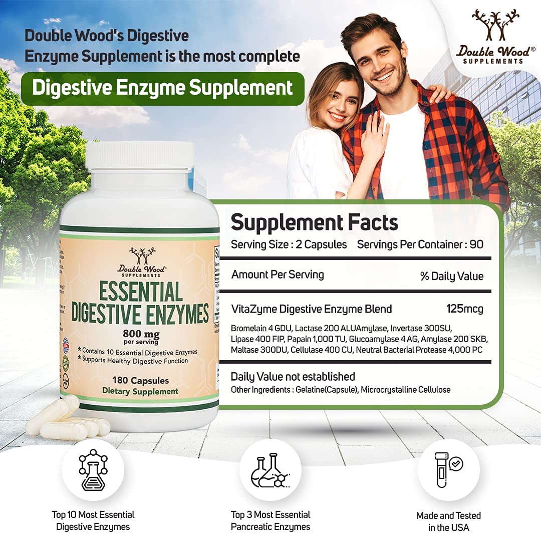 Digestive Enzymes Double Pack - Double Wood Supplements