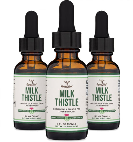 Milk Thistle Drops Triple Pack - Double Wood Supplements