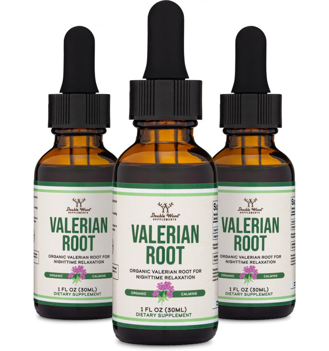 Valerian Root Drops Triple Pack - Double Wood Supplements